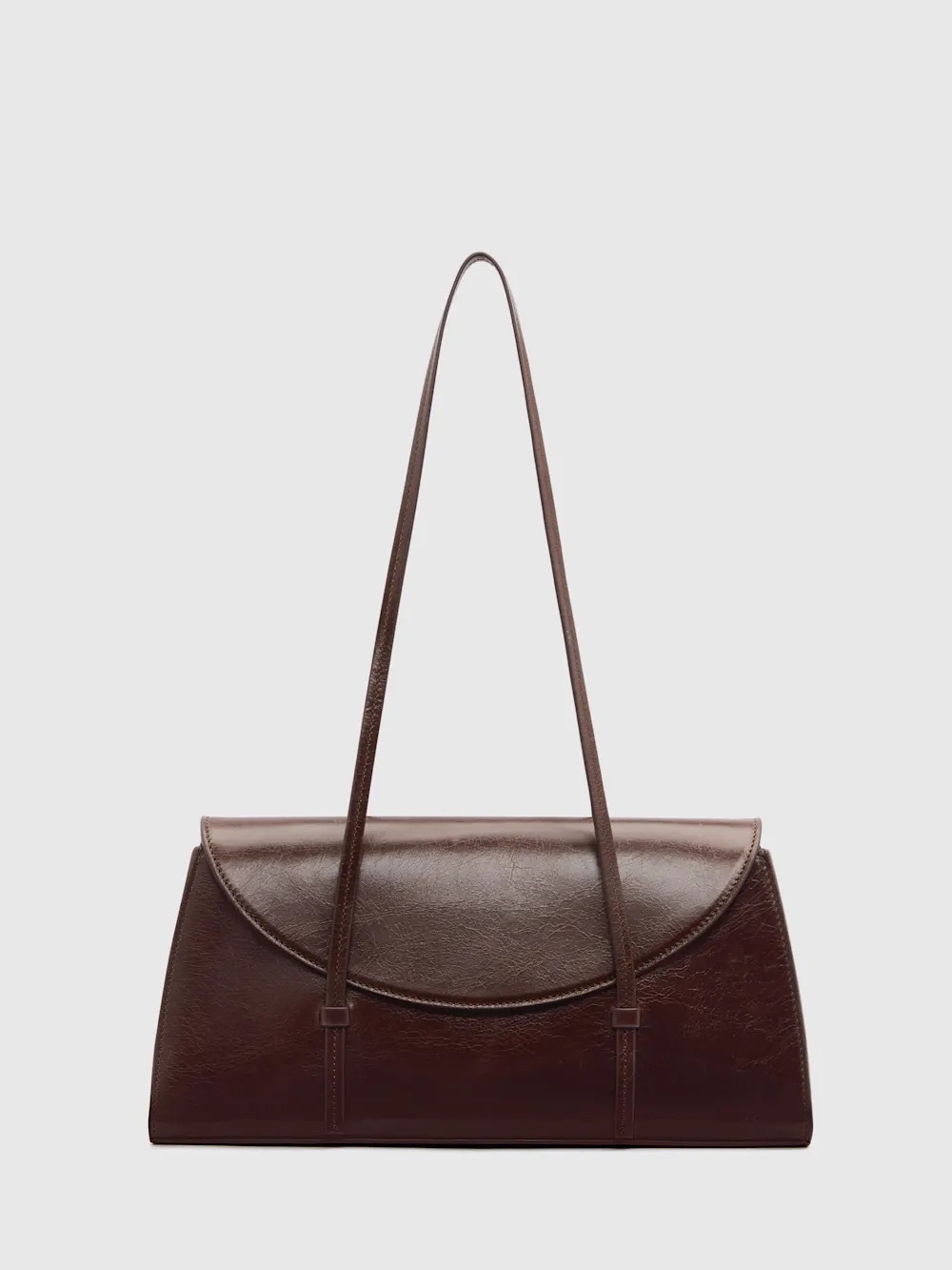 Reformation Elena Chestnut Leather Shoulder Bag